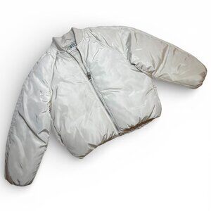 New Zara Ivory Beige Color Puffer Jacket